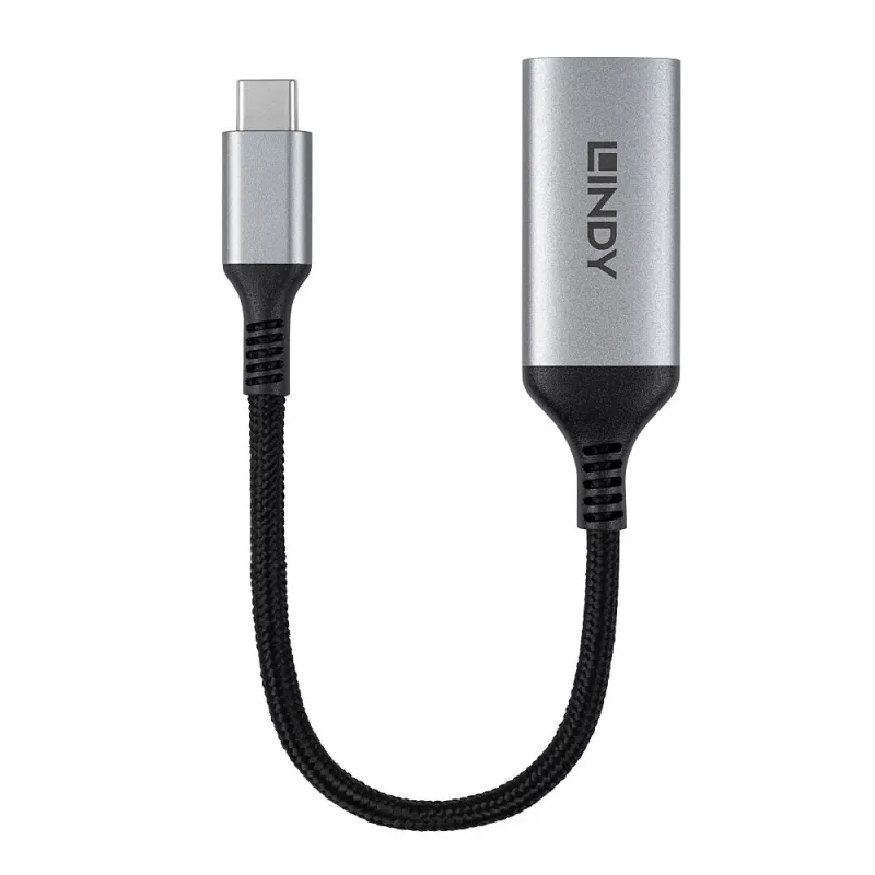 Lindy 43428 adapter kabla wideo 0,15 m USB Type-C HDMI szary