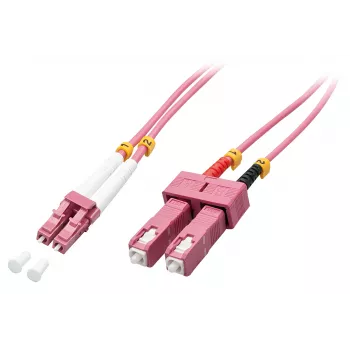 Kabel światłowodowy Lindy 46364 InfiniBand 10 m LC SC Różowy