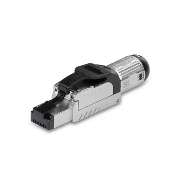 Lindy RJ-45 Cat.6/6A Beznarzędziowa wtyczka do montażu polowego, RJ45, Czarny, Srebrny, Metal, CE, REACH, RoHS, UKCA, 240 g, 133 mm