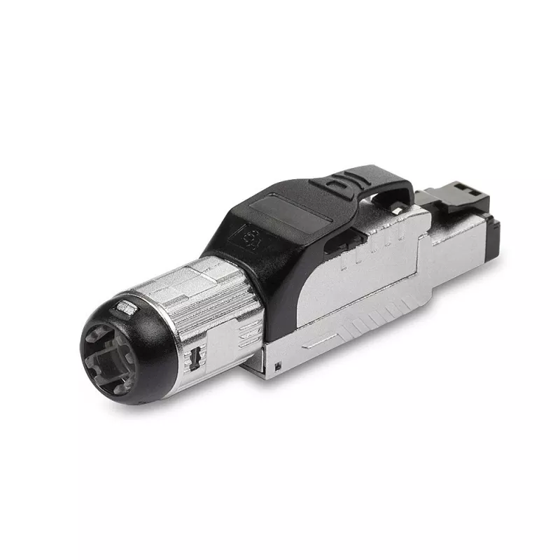 Lindy RJ-45 Cat.6/6A Beznarzędziowa wtyczka do montażu polowego, RJ45, Czarny, Srebrny, Metal, CE, REACH, RoHS, UKCA, 240 g, 133 mm