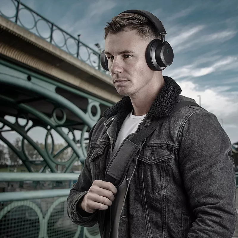 Lindy LH900XW Zestaw słuchawkowy Przewodowy i bezprzewodowy Pałąk na głowę Połączenia/Muzyka USB Type-C Bluetooth Czarny