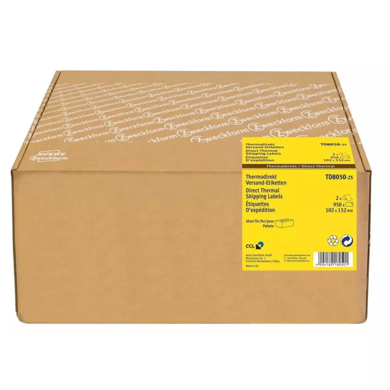 Samoprzylepna etykieta do drukarki Avery TD8050-25