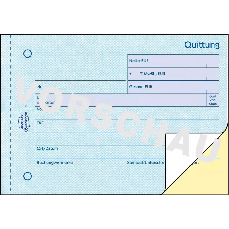Książka formularzy księgowych AVERY 1735-5 A6 40 stron
