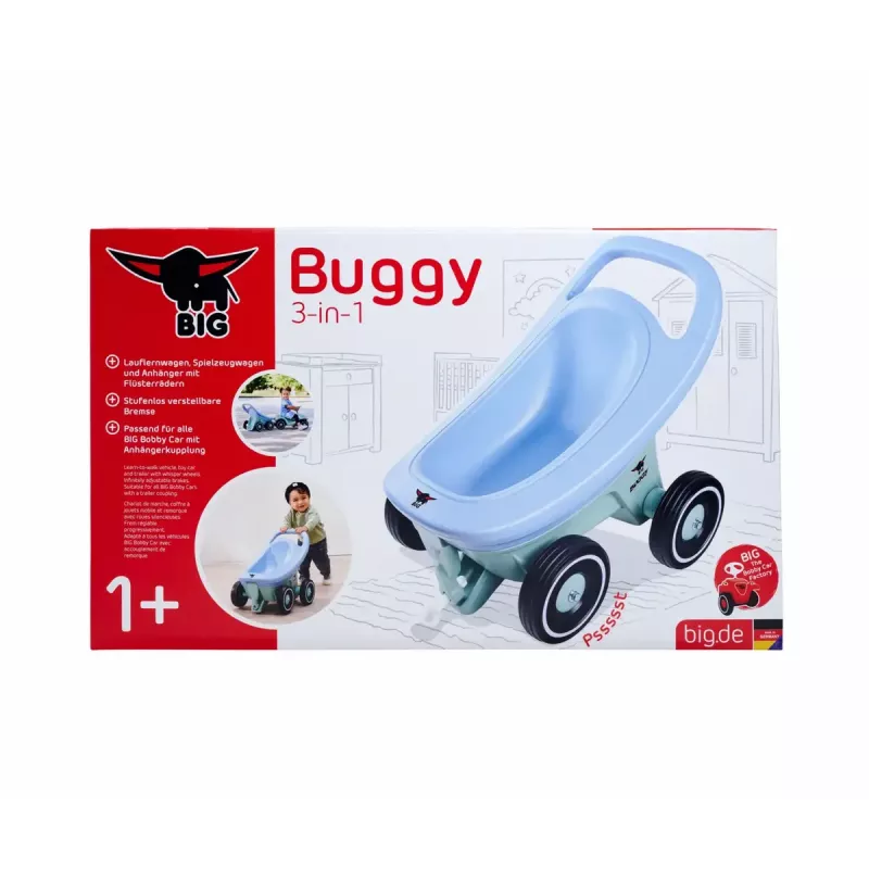 Chodzik Simba-Dickie BIG Buggy 3-w-1 — niebiesko-turkusowy, konstrukcja konwertowalna