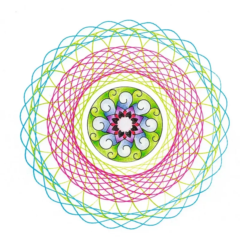 Spirograf dla dzieci Ravensburger 297740 z szablonem i 2 pisakami, wielokolorowy, od 6 lat