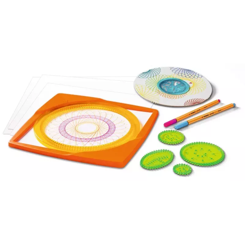 Spirograf dla dzieci Ravensburger 297740 z szablonem i 2 pisakami, wielokolorowy, od 6 lat