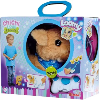 Simba ChiChi LOVE Loomy pluszowa zabawka Golden Retriever, 20 cm, beżowo-różowa