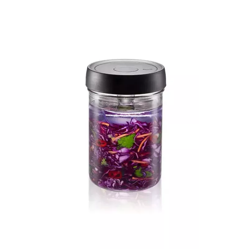 Słoik fermentacyjny 1 L GEFU NATIVO G-15810, szklany słoik z pokrywką z rurką fermentacyjną do kiszenia i laktofermentacji