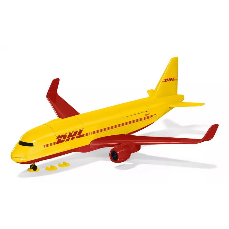 Samolot transportowy Siku DHL z akcesoriami - gotowy do użycia
