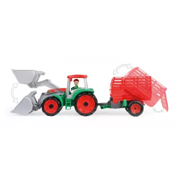 Traktor z przyczepą do siana Lena Truxx 04428 open box – zestaw plastikowy do zabawy