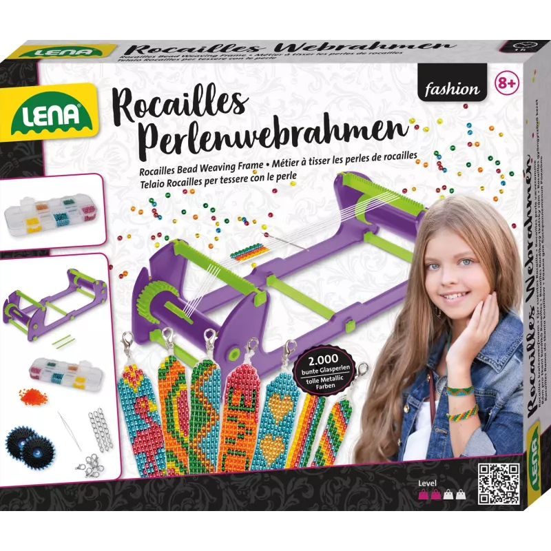 Stelaż do beadworku Lena 42722 Rocailles — regulowana wysokość, lekka rama tkacka