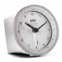 Braun BC07 Kwarcowy budzik Różowy, Biały