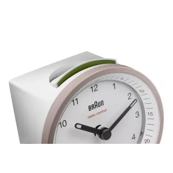Braun BC07 Kwarcowy budzik Różowy, Biały