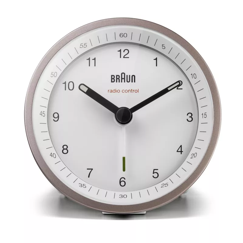 Braun BC07 Kwarcowy budzik Różowy, Biały