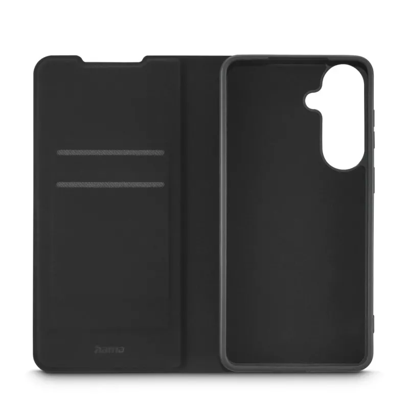 HAMA etui folio na telefon komórkowy dla ekranów 17 cm (6,7 cala) — kompatybilne z Samsung Galaxy S26+, czarne, 2 kieszenie na karty, podstawka biurkowa