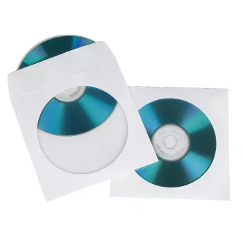 Hama CD Paper Sleeves, białe, 100 szt./opakowanie 1 dysk