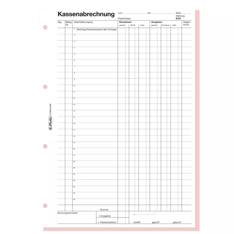 Księga formularzy księgowych Herlitz 882415 A4 100 stron