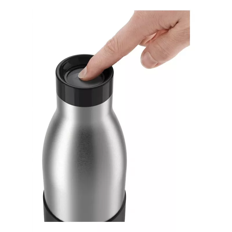 Butelka do picia EMSA Bludrop Sleeve N3110500 Fitness, Sport 500 ml Stal nierdzewna Czarna, Stal nierdzewna