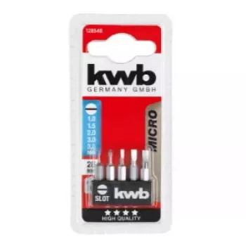 Zestaw bitów wkrętakowych KWB 128540 — 5 sztuk, końcówki płaskie, 28 mm