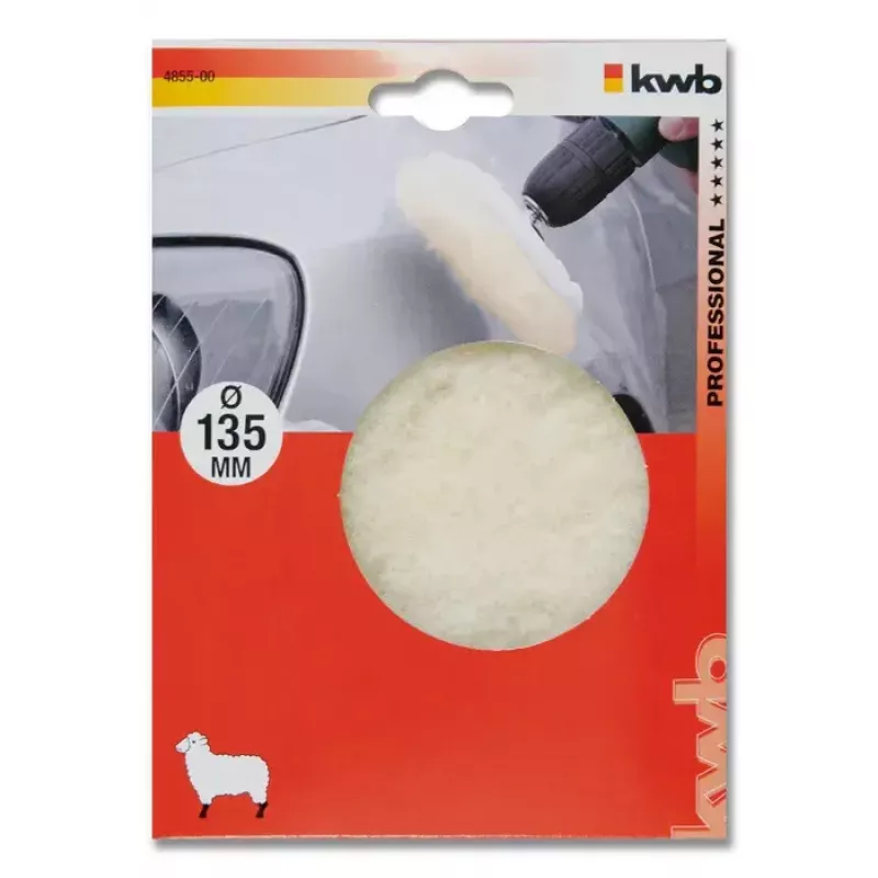 Gąbka polerska KWB 485500 — pad polerski, średnica robocza 13,5 cm, biały