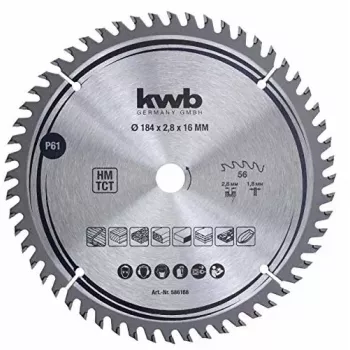 Tarcza do piły tarczowej KWB 586168 z końcówkami z węglika spiekanego 1 szt.