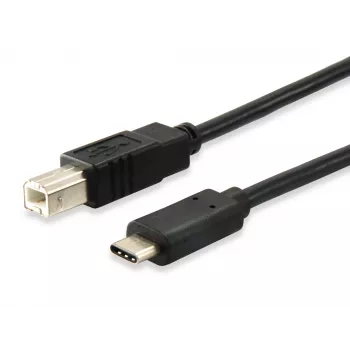 Kabel Equip USB 2.0 typu C na typ B, 1 m, 1 m, USB B, USB C, USB 2.0, męski/męski, czarny
