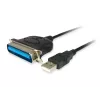 Kabel adaptera Equip USB na Parallel, Czarny, USB A, Centronics 36, 60 g, 1 szt., 175 mm