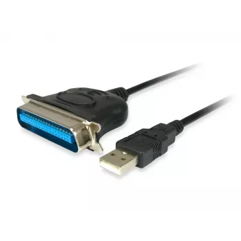 Kabel adaptera Equip USB na Parallel, Czarny, USB A, Centronics 36, 60 g, 1 szt., 175 mm