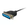 Kabel adaptera Equip USB na Parallel, Czarny, USB A, Centronics 36, 60 g, 1 szt., 175 mm