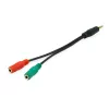 Equip 147943 kabel audio 1,5 m 2 x 3,5 mm 3,5 mm czarny