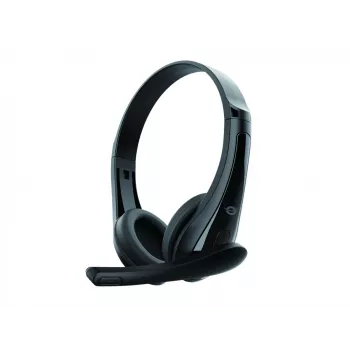Przewodowy zestaw słuchawkowy CONCEPTRONIC POLONA06B3T, stereo 3.5 mm, mikrofon z redukcją szumów, nauszne, 20–20000 Hz, kabel 1,8 m, czarny