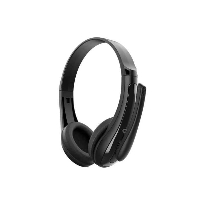 Przewodowy zestaw słuchawkowy CONCEPTRONIC POLONA06B3T, stereo 3.5 mm, mikrofon z redukcją szumów, nauszne, 20–20000 Hz, kabel 1,8 m, czarny
