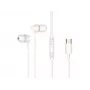 Przewodowy zestaw słuchawkowy douszny CONCEPTRONIC BRENDAN03W — USB-C, 20–20000 Hz, kabel 1,2 m, biały