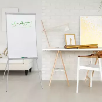 Flipchart wolnostojący Franken FC93 700 x 1000 mm szary
