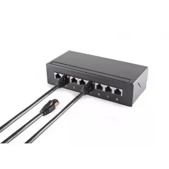 Kabel sieciowy S/CONN 08-41015 Czarny 0,5m Kat.8.1 F/FTP
