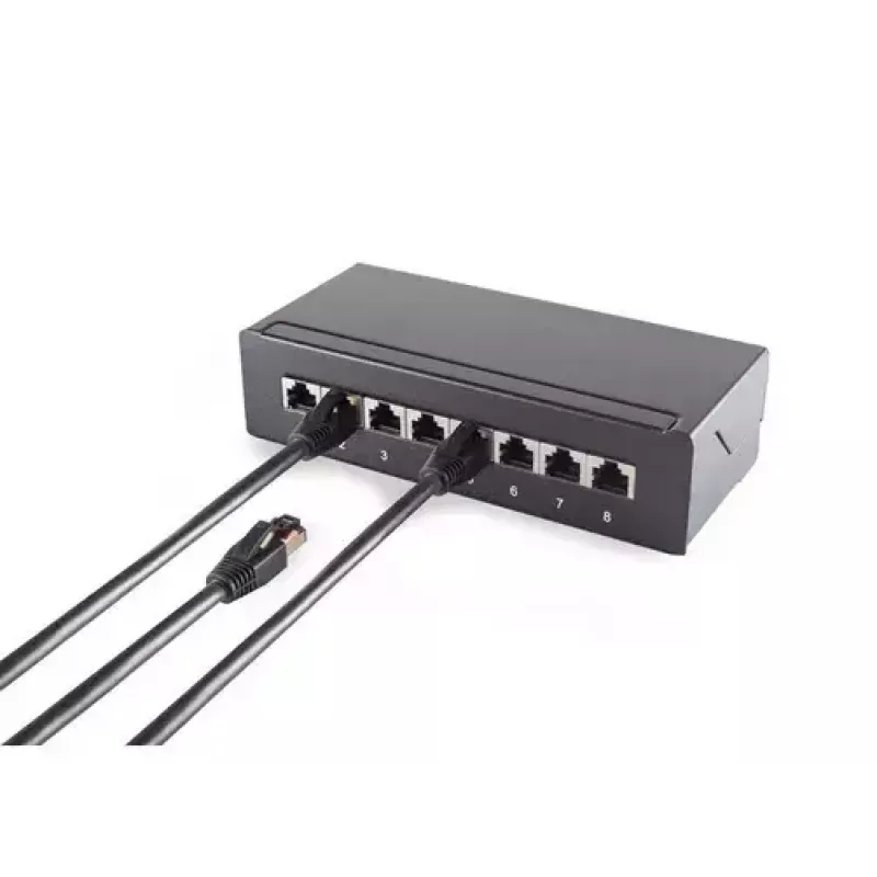Kabel sieciowy S/CONN 08-41015 Czarny 0,5m Kat.8.1 F/FTP
