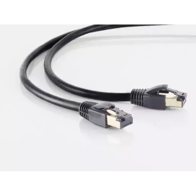 Kabel sieciowy S/CONN 08-41015 Czarny 0,5m Kat.8.1 F/FTP