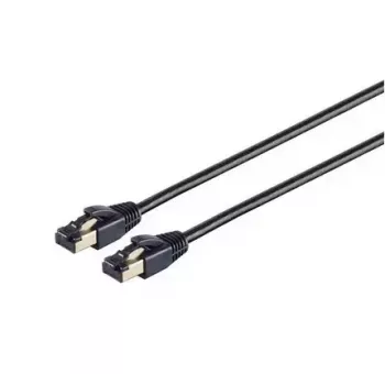 Kabel sieciowy S/CONN 08-41015 Czarny 0,5m Kat.8.1 F/FTP