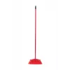 Outdoor broom VILEDA model 128763, hard bristle, technopolymer, czerwony