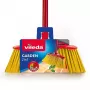 Outdoor broom VILEDA model 128763, hard bristle, technopolymer, czerwony