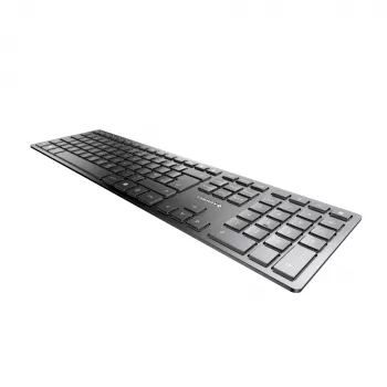 Klawiatura Cherry KW 9100 cienki bezprzewodowa RF + Bluetooth QWERTY UK English czarna 108 klawiszy kabel 1,2 m