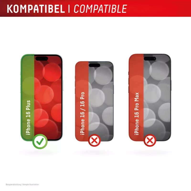 Displex Ochrona ekranu + etui do Apple iPhone 16 Plus, Eko ramka montażowa, odporny na zarysowania