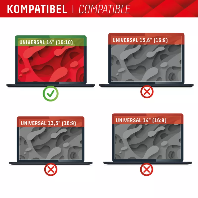 Displex PRIVACY SAFE magnetyczny dwukierunkowy filtr prywatyzujący do laptopa/notebooka 14'' (16:10)