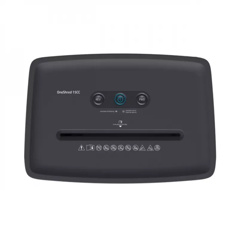 Niszczarka HP OneShred 15CC – cięcie cząsteczkowe, 65 dB, 22 cm, biała