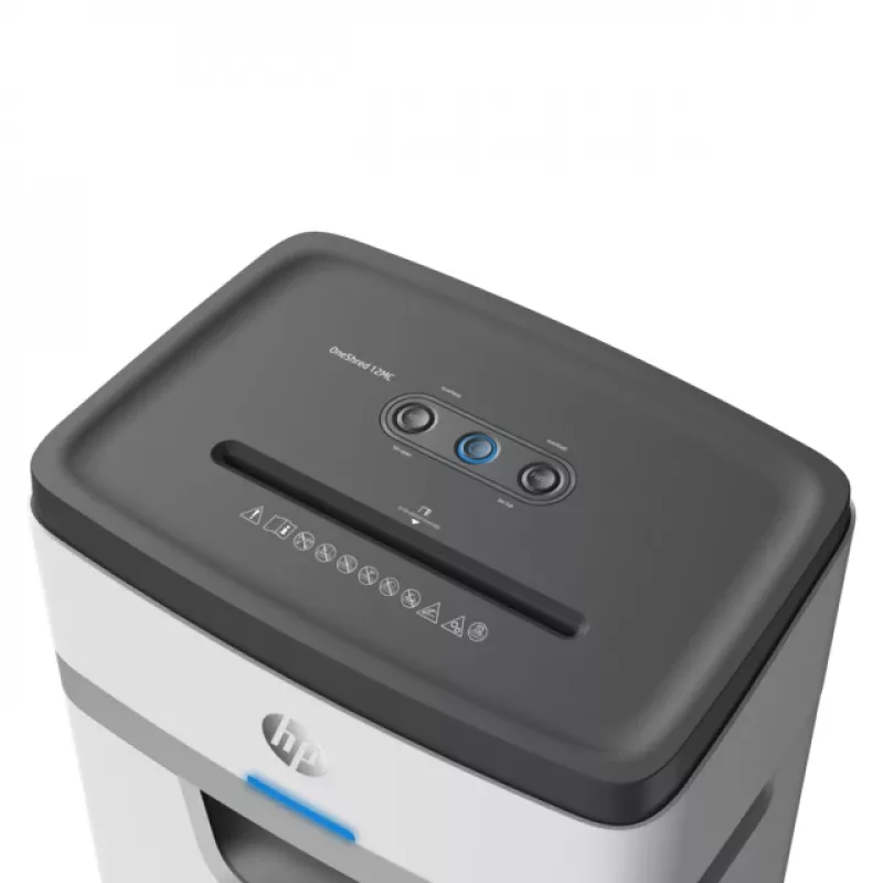 Niszczarka HP OneShred 12MC micro-cut 2x15 mm 12 arkuszy 25 L 65 dB 220 mm Biała