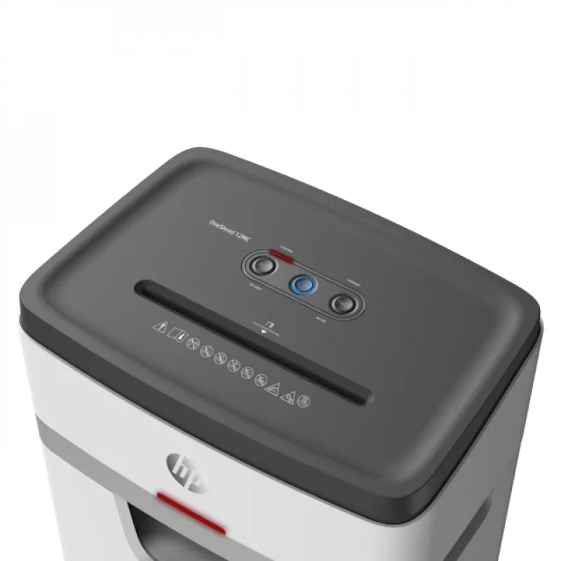 Niszczarka HP OneShred 12MC micro-cut 2x15 mm 12 arkuszy 25 L 65 dB 220 mm Biała
