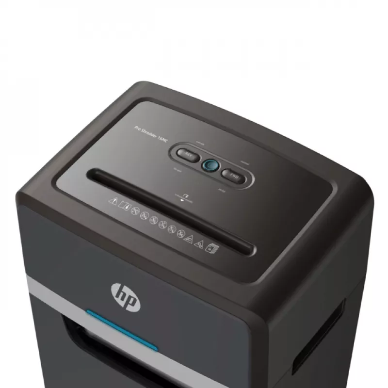 Niszczarka HP Pro Shredder 16MC, mikrocięcie, 55 dB, 22 cm, czarna