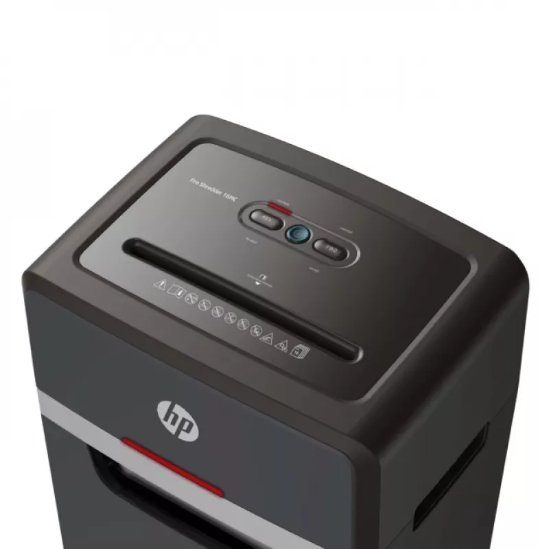 Niszczarka HP Pro Shredder 16MC, mikrocięcie, 55 dB, 22 cm, czarna