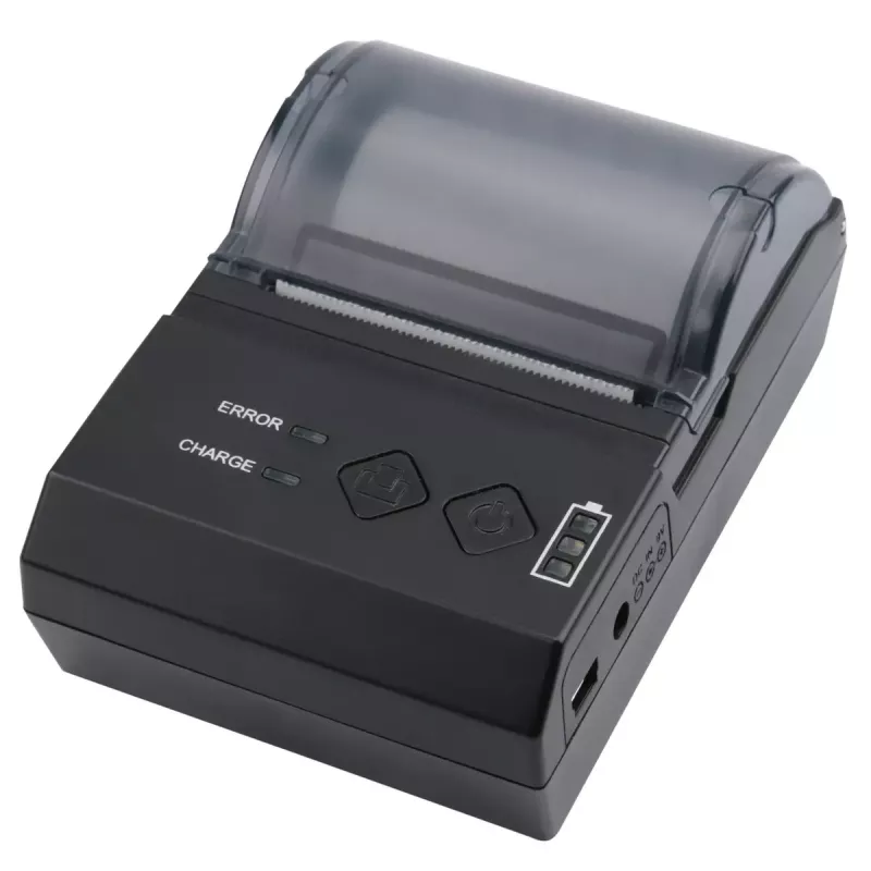 Drukarka etykiet Olympia NCP 58 Czarna — bezprzewodowa, zasilana bateriami, 200 x 200 DPI, 7,4 V LiPo, 114 × 80 × 50 mm