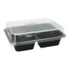 Papstar 96554 Jednorazowy pojemnik do przechowywania żywności Czarny PET 227x178x45mm